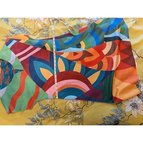 Animapop Women’s Medium Reversible Floral Colorblock Lobster Kimono Midi Dress - Picture 7 of 10